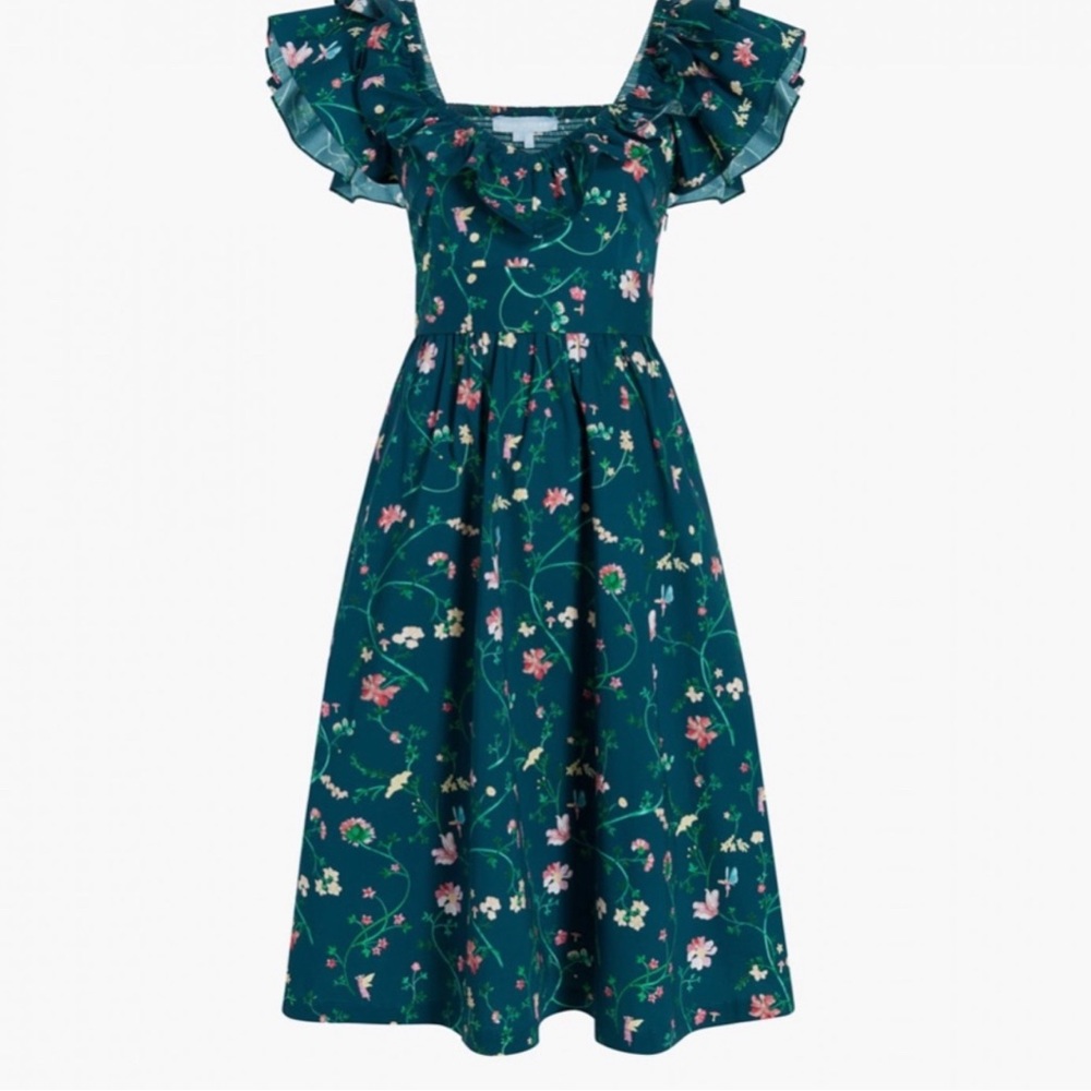 Hill House Home Ava Nap Dress - size L in Moody Floral